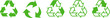 Recycling.Set recycle icons .Recycle logo or symbol.Green icons for packaging , recycling.ecology, eco friendly, environmental management symbols.Most used recycle signs vector. Set of arrow recycle.