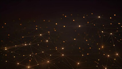Abstract technology background with connecting dots and lines. Network concept. 3D Rendering, Digital background with a complex network of dots and lines interconnected, forming