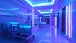 In the quest for infection prevention, hospitals utilize ultraviolet light systems that destroy pathogens in the air and on surfaces, showcasing a hitech concept