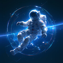 Explore the Final Frontier with a Futuristic Astronaut Rendering