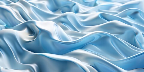 Wall Mural - blue and white wave pattern with a white background