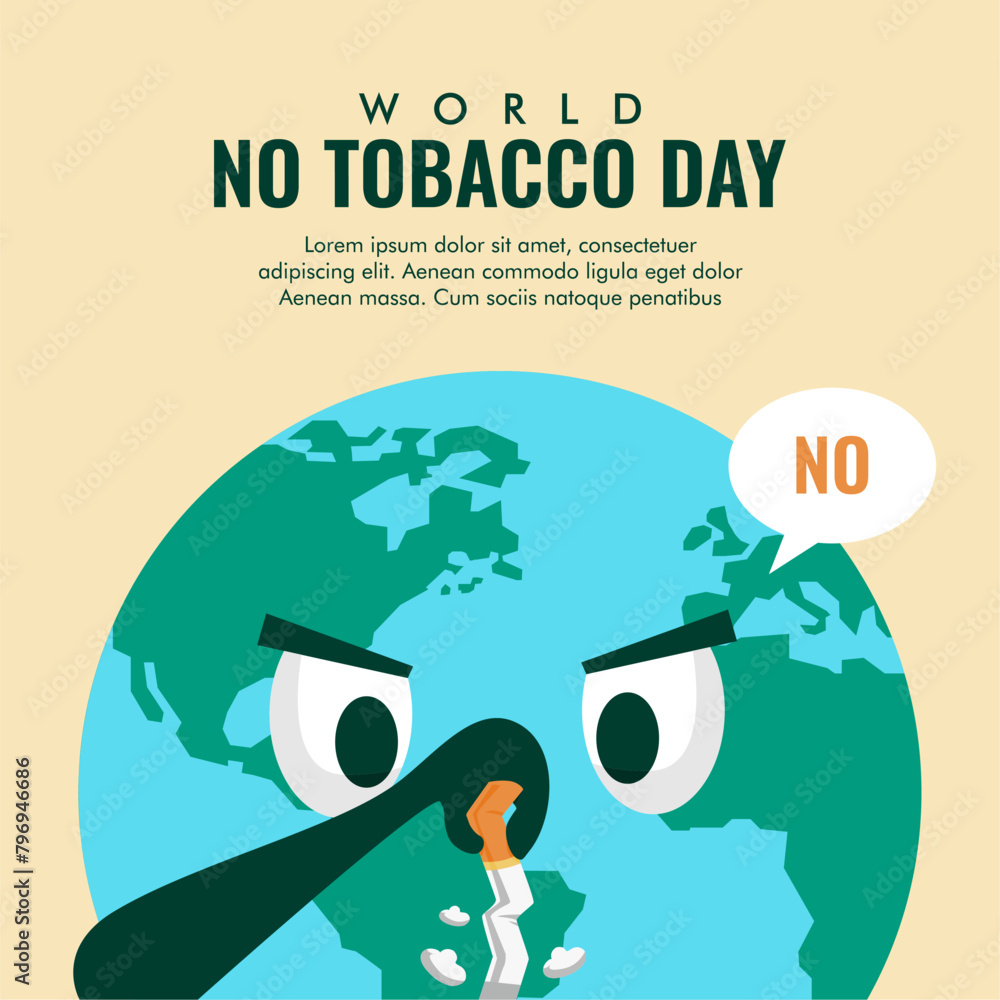 world no tobacco day background template vector Stock Vector | Adobe Stock