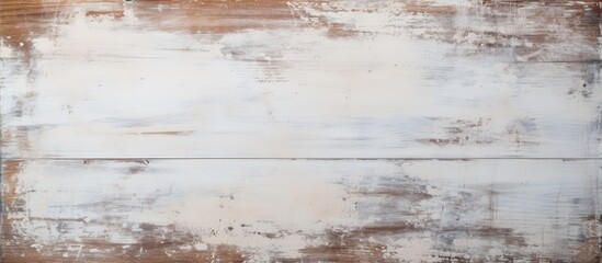 Poster - Wooden table with fresh white paint