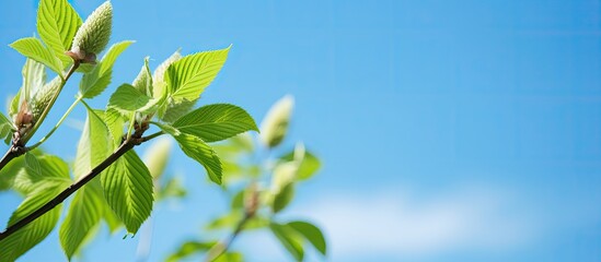 Canvas Print - Close-up of green tree branch