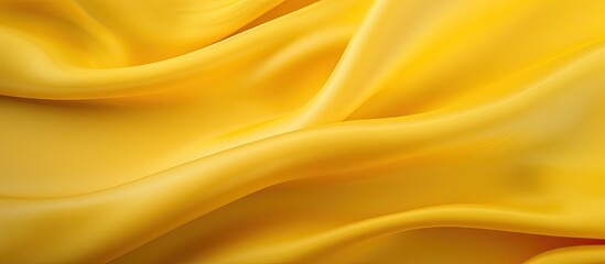 Poster - Smooth yellow silk fabric