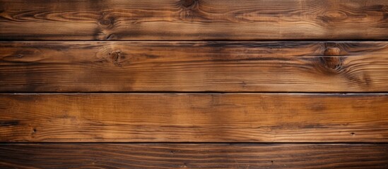 Canvas Print - Close-up of stained wooden wall