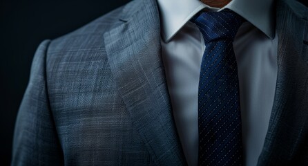 Poster - Close-up of a Professional Man in Suit and Tie