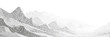 © gala - Grayscale vector halftone dots background with a fading dot effect, resembling a abstract mountain landscape. Black noise dots, a sand grain effect, and grunge banner for an abstract, textured pattern