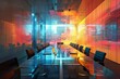 The conference room is alive with holographic presentations of the latest in ultramodern architectural designs