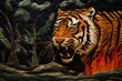 Wildfire tiger wildlife animal.
