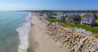 Waterfront houses at North Scituate Beach aerial view in summer in town of Scituate, Norfolk County, Massachusetts MA, USA. 