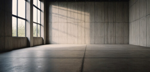 Wall Mural - empty dark abstract concrete room interior.