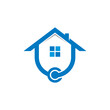 home tech logo vector icon illustration