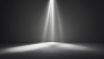 gray background for product presentation with beam of light