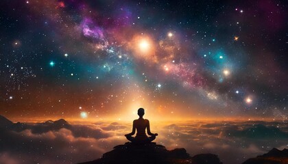 Wall Mural - universe cosmos meditation background
