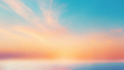 Wall Mural - simple pastel orange blue pastel sunset gradient blurred background for colorful pastel design