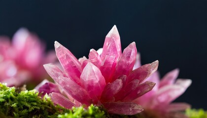Canvas Print - vibrant pink crystal growth