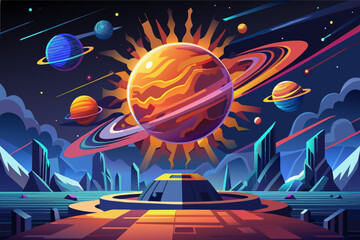 Aufkleber - A futuristic vector illustration  supernova