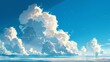 Anime background with beautiful clouds and sky images. Beautiful clouds and sky on anime images.
