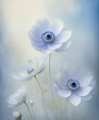 Fiori di anemone blu