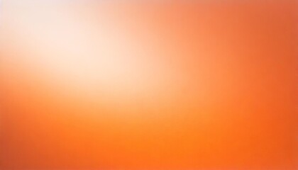 Wall Mural - orange white gradient background grainy texture smooth color gradient
