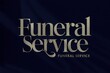 A black and gold logo for funeral service, AI