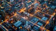 © buraratn - Aerial view of a smart factory equipped with IoT devices and automated systems, exemplifying the digitization of manufacturing processes.