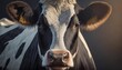 close up of a holstein cow s face
