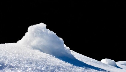 Wall Mural - beautiful natural snowdrift isolated on black background