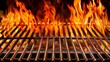 © Oksana - Vivid and intense flames engulf a barbecue grill, evoking the energy and heat of a summer cookout.