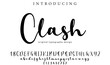 Clash Font Stylish brush painted an uppercase vector letters, alphabet, typeface