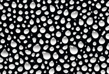 Wall Mural - 'surface glossy Water drops black Background Pattern Abstract Light White Sea Wave Window Glitter Glass Rain Pool Healthy Sparkle Life Drink Drop Weather Climate Liquid Storm'