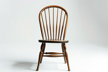 Classic Windsor chair positioned on a solid white background.