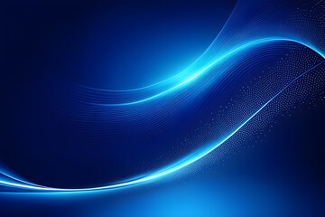 Wall Mural - a blue wave with a lot of white dots