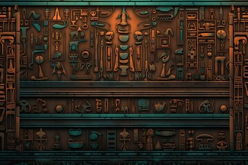 Cryptic Hieroglyphic Script Gradients - Ancient Script Background for Websites