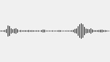 Sound Wave Isolated On Black Background. Abstract Wave Motion Equalizer. 
Equalizer Voice And Audio Spectrum Animation. Animated Lines Audio Spectrum Music Visualizer,