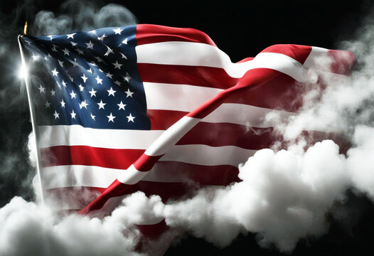 'background black isolated america states united flag national shape smoke us politic signs symbol m