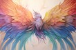 Mythic Griffin Feather Gradients: Mystical Creature-Themed Mural