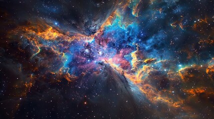 Wall Mural - Mystical nebula in deep space