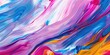 Vibrant abstract art with swirling patterns of blue, pink, and yellow, creating a dynamic and colorful composition.