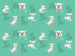 Dog Chihuahua White Coat Cartoon Cute Seamless Wallpaper Background