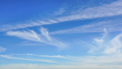 Wall Mural - white clouds against a blue sky on a sunny day.