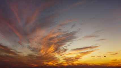 Wall Mural - beautiful colorful cloudscapes as seen around sunset.