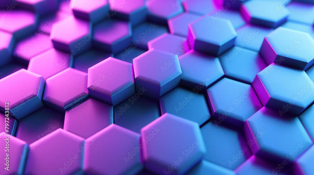 modern wallpaper abstract background with blue and purple hexagons ...