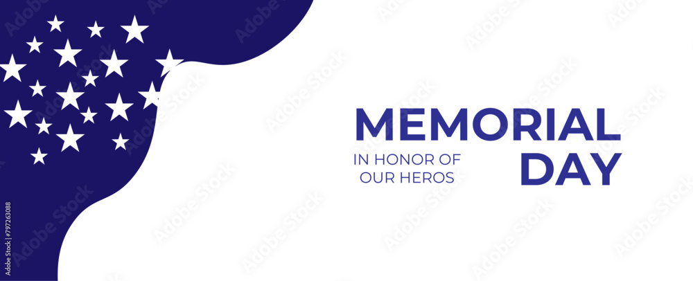 USA Memorial Day greeting card with brush stroke background in United ...