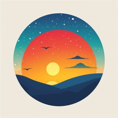 Sticker - simple illustration icon morning