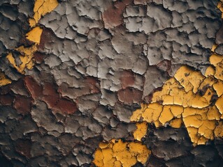 Poster - Close-up of cracked paint texture on a surface