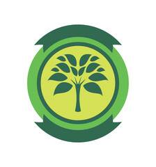 Sticker - eco label tree