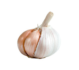 Canvas Print - Raw garlic isolated