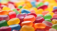 A Close Up Of Colorful Candy